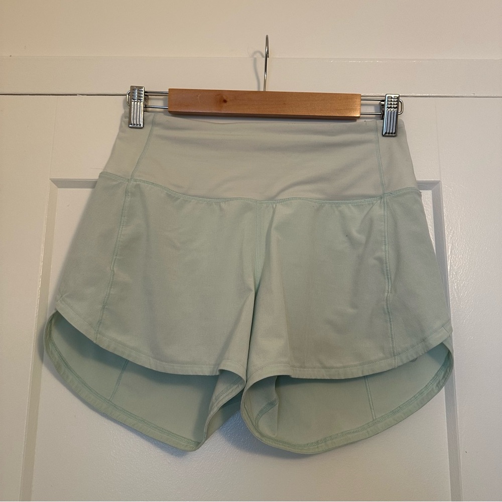 Lululemon Speed Up High Rise Lined Short 4” - Mint Moment